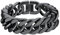 Richsteel Punk Panzerarmband 17mm breit 23cm lang Kubanische Armskette Schwarz Partnerarmband mit Geschenkebox für Paar Pärchen