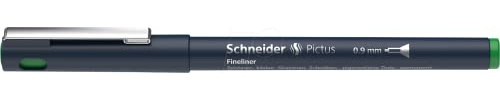 Schneider Pictus Fineliner Stift, 0,9 mm Linienbreite, Grün