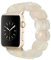 Heesch Compatible avec Apple Watch Bracelet blanc pour femme en résine extensible pour Apple Watch 38, 40, 41 mm pour iWatch SE 7, 6, 5, 4