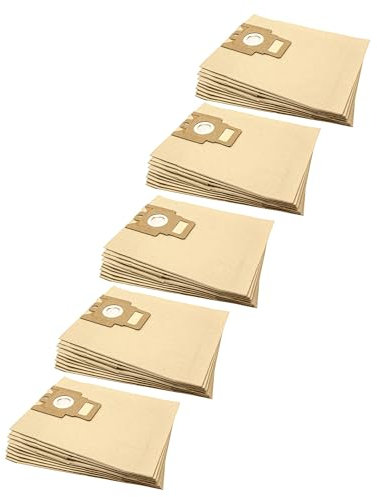 vhbw 50x Staubsaugerbeutel kompatibel mit Miele Black Design, Diamond, Pearl 2000 Staubsauger - Papier, 28,5cm x 22cm, Sandfarben