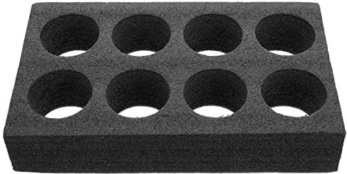Yardwe Portabicchieri in gommapiuma, per 8 pezzi, per campeggio, camper, barche, barche, colore nero