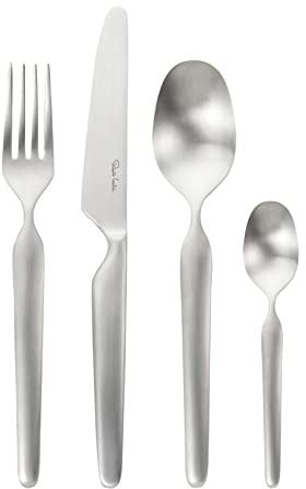 Robert Welch Bergen Satin, 24 Piece Cutlery Set for 6 People. Made from Stainless Steel. Dishwasher Safe.