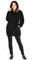 CityComfort Felpa Donna con Zip, Felpa Invernale in Pile Teddy, (Nero Lungo, L)