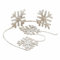 Loberon Girlande Snowflakes, Funkelnde Glasperlen, Winter-Charme, Weihnachtsdekoration, Weihnachten, Eisen, Silber