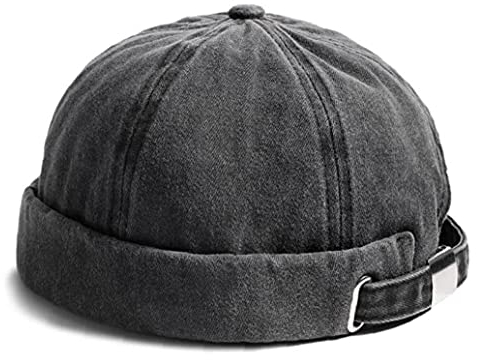 Vepoty Beanie Hat Drawess Randless Cap Rolled Manschettenschädel Seemann Vintage Style Docker Hut Hut Für Mann