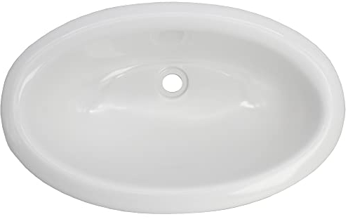 Einlegemulde Waschbecken Wohnmobil Wohnwagen Caravan Camping Boot 450 x 275 x140 mm oval weiß