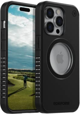 Rokform - iPhone 14 Pro Hülle, Eagle 3 Serie, Dual Magnet + MagSafe kompatibel, iPhone 14 Pro Golf Hülle, Slim and Lightweight iPhone Cover, Drop Tested Armor (Schwarz)