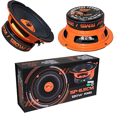 2 SP AUDIO SP6.5CM midrange da 16,5 cm 165 mm 6,5 di diametro 120 watt rms 250 watt max impedenza 4 ohm auto casa spl sensibilità 96 db, a coppia