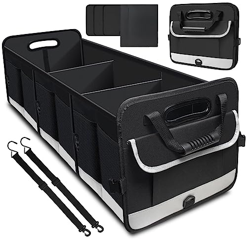 AOPHY Trunk Organizer - 95L Extra Large Capacity SUV Cargo Storage, Collapsible Waterproof Design with Non-Slip Bottom & Retractable Straps, Car Organizers for SUV, Truck, Sedan