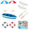 GEFIRE 7 Stück Miniatur Dekoration Strand-Mikrolandschaft Mini-Stranddekorationen Miniliegestuhl Strandkorb Sonnenschirm Deko Accessoires für Puppenhaus, Mikro-Landschaftsdekoration