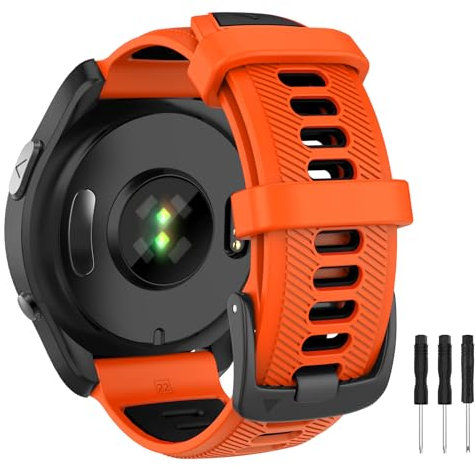 OVERSTEP Kompatibel für Garmin Forerunner 965 Armband, weiches Silikon-Sportband einstellbares Ersatzarmband für Garmin Forerunner 965/955/945/935