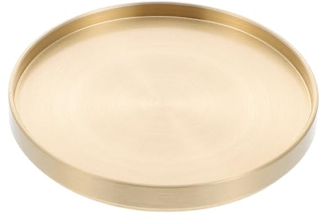 BESTonZON 1 Stück Getränkeuntersetzer Aus Messing Tee-Servieruntersetzer Vintage-Untersetzer Für Zuhause Teehaus Kerzen-Organizer Goldfarben-6.6cm
