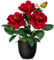 Briful Piccole rose artificiali rosse da 28 cm, fiori artificiali in vaso, rose finte in seta, fiori finti per primavera estate e decorazione per la casa e la cucina
