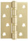 VOLUKA 4 x 3 Stainless Steel Heavy Duty Door Hinges with Squared Corner, Brushed, Gold, Set of 6