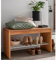 Lomadox Massivholz Schuhbank Flurbank Garderobenbank Buche Schuhablage 82x45x40 cm