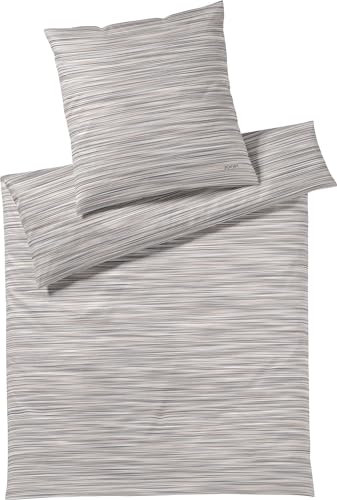 Joop! Bettwäsche Vivid Mako-Satin steingrau Größe 135x200 cm (80x80 cm), 512513