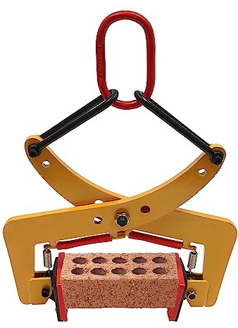 Bordsteinzange Steinträger Hebezange Steinzange Heber Palettenabzieher Gelb (8-30cm 280kg)