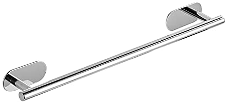YHJZSM Toallero de Acero Inoxidable Toallero Toallero Toallero Autoadhesivo Riel para Colgar Barra de Cocina Toallero (Color : Silver) (Silv