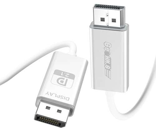 Fiber Optic Displayport 2.1 Cable 2M, DP 2.1 Cable[16K30Hz 8K60Hz 4K240Hz], Super Flexible Display Port Cord AOC Support UHBR10/HDR/HDCP/DSC 1.2a/FreeSync G-Sync for Gaming Monitor 4090 Video Card