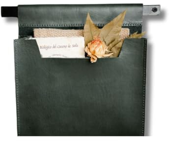 GauchoLife, Große Leder-Wandtaschen-Organizer, hängende Leder-Organizer, Hängeaufbewahrung (grün)