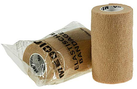 Vethaft Extra selbsthaftende Bandage 10cm Haftbandage für Huf-, Klauenpflege + Veterinärmedizin, Farbe:beige