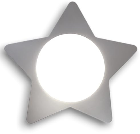 Niermann Standby Deckenleuchte Stern, Made in Germany, 1 x E27, in vielen Farben erhältlich, Kinderlampe, Kinderleuchte, Deckenleuchte, Kinderzimmer (Silber)
