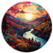 1000-teiliges Puzzle, Douro-Tal, farbenfrohe runde Puzzles, Geschenke für Erwachsene, Papppuzzles, Puzzles für Erwachsene, Lernspiel, Herausforderungsspielzeug. Größe: 67,5 x 67,5 cm