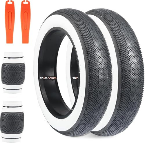 ZUKKA 60TPI 20 Zoll Fat Bike Tires E-Bike Reifen Heavy Duty Faltbar Fett Fahrradreifen 20x 4.0 Fat Fahrrad Mantel für Folding Bead Tire Elektrofahrrad Reifen Kompatibel Wide Mountain Snow Bicycle