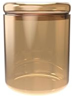 Nuts Vorratsglas Vorratsgläser, Vorratsdose, recyceltes Borosilikatglas, Aufbewahrungsglas, recyceltes Borosilikatglas (gold, 500ml)