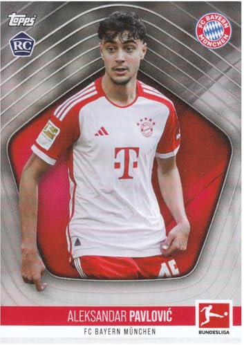 Aleksandar Pavlović Rookie (RC) Bayern Saison 2023/24 Topps Bundesliga Fußball Sammelkarte