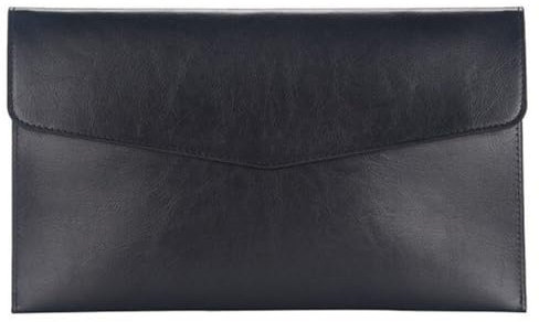 Vobumix A5-Leder-Aktenordner, Dokumententasche, Vertragsrechnung, Aktentasche, Schule, Bürobedarf - Schwarz, Klassisch, A4, 11.42*7.01 Zoll/29*17.8 cm