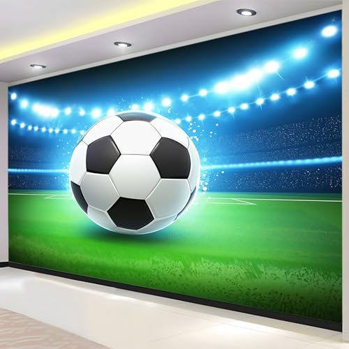 Mural Wallpaper Football Stadium Grass Wall Murals for Bedrooms Living Room Children Nursery Wall Mural Art Decor Wall Decoration Paper Poster 98 (W) x 68 inch (H)