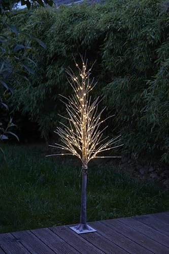 Northpoint Festlicher 150 cm LED Baum in Winterdekor Weihnachtsdekoration mit Schneeverzierung 240 neutralweiße LEDs, 5 Meter Kabel & Timer-Funktion