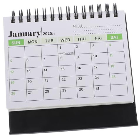 JEWEDECO Mini Tischkalender 2025 Jahr Der Schlange Mondphasen Planer Kleiner Tischkalender Zum Stehen Kompakt Und Praktisch Büro Und Zuhause