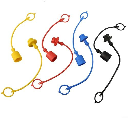 Lot de 4 paires de coupleurs rapides hydrauliques mâles et femelles - Raccord hydraulique à connexion rapide avec bague de rétention pour équipement série ISO7241 A (1/2)
