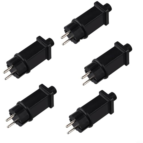 HpLive 5 Stück 4.5V LED Netzteil,Lichterkette Indoor-Outdoor Power Adapter IP44 Waterproof Transformer Christmas1A 4.5W für Weihnachtslicht, Lichterkette