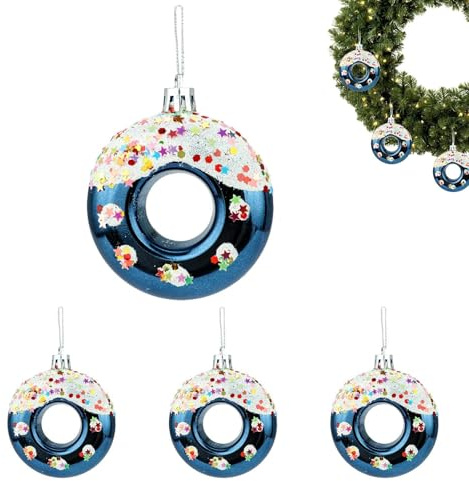 Donut-Weihnachtsschmuck, Weihnachtsbaum-Donut-Ornamente - Donut-Anhänger, Weihnachtssüßigkeiten, Baumschmuck für Weihnachtszubehör für die Geburtstagsdekoration zu Hause