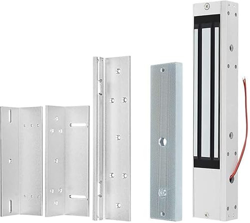 Serratura Magnetica Elettrica DC12V 280KG Con Staffa di Montaggio ZL, Forza di Aspirazione di 600 Libbre per Sistemi di Sicurezza di Controllo Degli Accessi,Porte in Metallo, Porte in Vetro, Ecc.