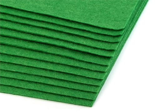 cyclingcolors 2x Foglio di Feltro Hobby Artigianato Cucito Scrapbooking Arte Artigianato Decorazione Decoupage A4 20x30cm spessore 1,5-2mm Poliestere 300 g/m² - verde felce