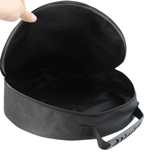 Large Car Hose Storage Bag with Double Carry Handle Zip Heavy Duty Waterproof EV Cable Bag Car Charging Cable Storage Bag Hook Up Cable Tidy Bag Campervan Caravan Hook (Black)