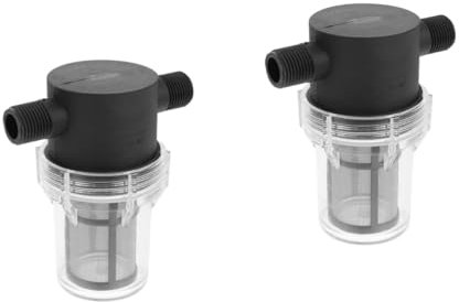 Lurrose 2 Pezzi filtro Filtri tubo flessibile in pulitore dell'acqua sostituzione ingresso acqua camper colino a maglia fine plastica
