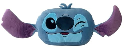 HÔMADICT Cocooning Stitch Kissen, integrierte Taschen, offizielles Disney-Lizenzprodukt