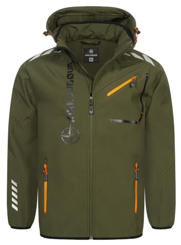 Kirkjubøur® Herren SOFTSHELLjacke 10.000 mm Wassersäule mit Kapuze und Fleecefutter, atmungsaktiv und wasserabweisend