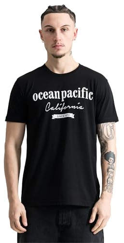 Ocean Pacific Herren T-Shirt Normale Passform LOS CLAVOS 3XL, Black/White