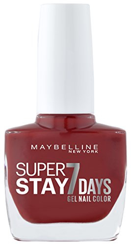 Maybelline New York Make-Up Superstay Nailpolish Forever Strong 7 Days Finish Gel Nagellack Deep Red/Farblack mit ultra starkem Halt ohne UV Lampe in sattem Rot, 1 x 10 ml