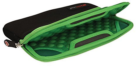 TECHGEAR [Sentinel Pro Sleeve (7) - Étui, Housse, Sacoche de Protection Zippée en Néoprène avec Intérieur Anti-Choc à Bulles Compatible pour Samsung Galaxy Tab A 7, Tab 4 7.0, Acer Iconia 7 [Vert]