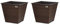 Gartenfreude 2 Stück 61 Liter Pflanzkübel Pflanzgefäße Blumenkübel Blumentopf für Blumen etc. aus Polyrattan 41,5 x 41,5 x 38 cm, wasserdichter Kunststofftopf, bicolour braun