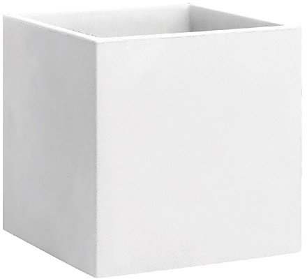 Nicoli 63002800, Vaso Quadrato Momus 35 x 35 x 35 cm, colore bianco opaco