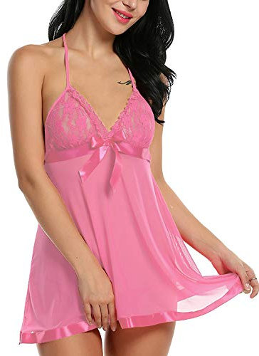 Xs and Os Babydoll midi tinta unita da donna, Rosa chiaro, Free Size