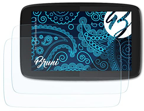 Bruni Schutzfolie kompatibel mit TomTom GO Essential 6 inch Folie, glasklare Displayschutzfolie (2X)